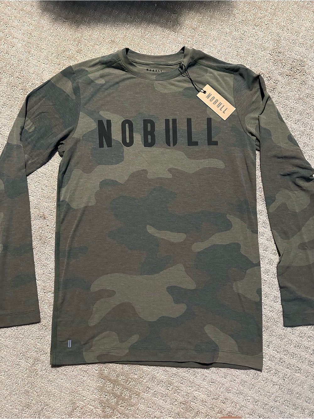 NWT Men’s No Bull Nobull Long Sleeve Training Shirt Green Camo Size Small